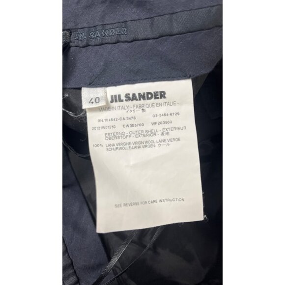 JIL SANDER BLACK TAILORED TAPERED DRESS PANTS  6 - Picture 8 of 8